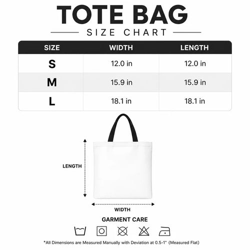 Baylor Undead Mascot Tote Bag - Size Chart